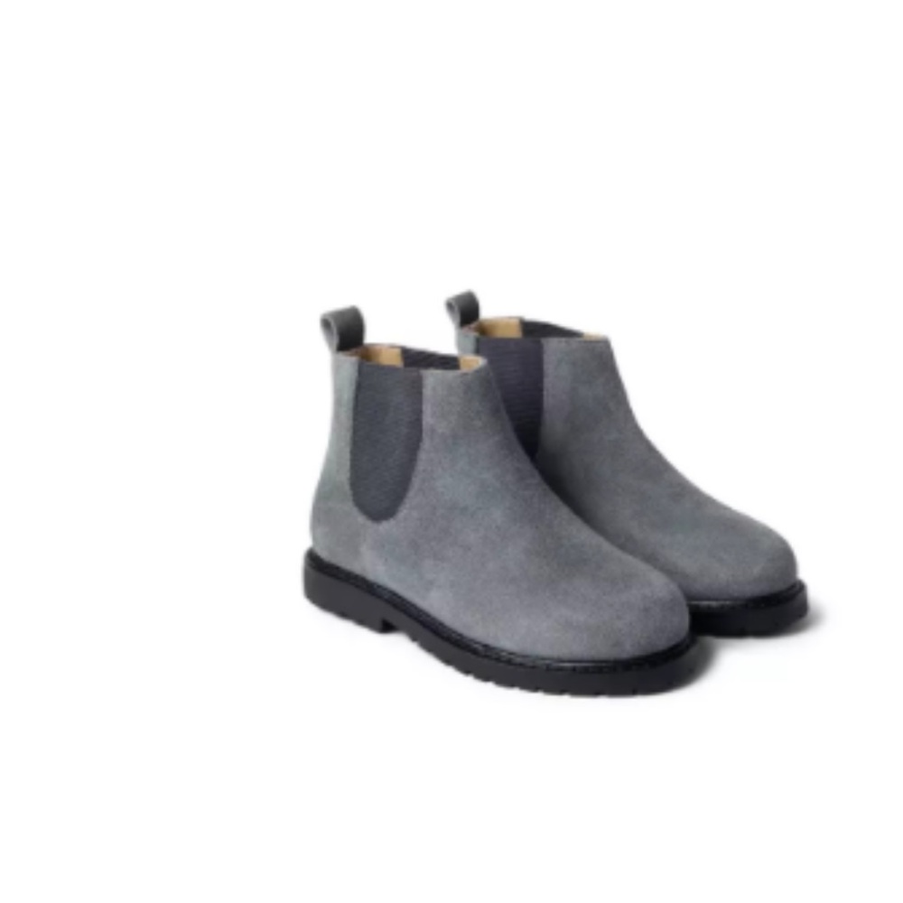 Kids Grey Suede Chelsea Boots janie and jack